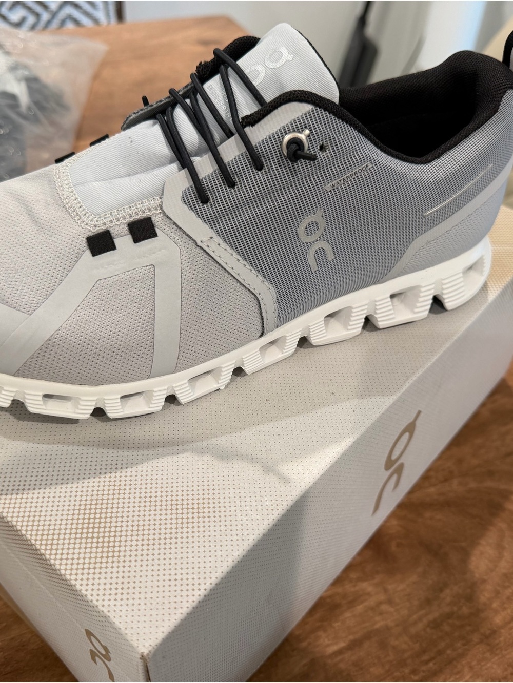 On Running Men’s Athletic Shoe - Light Gray/White